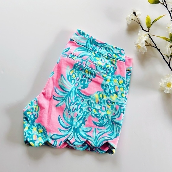 Lilly Pulitzer Buttercup Stretch Short Pelican Pink Beat The Heat - Picture 2 of 7